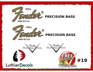 Fender Precision Bass Guitar Decal #19